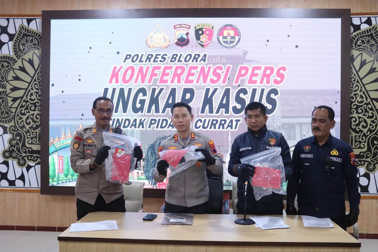 Konferensi pers Polres Blira