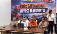 KM Virgo Transport 8 Hilang, Tim SAR Intensifkan Pencarian 240 Orang 