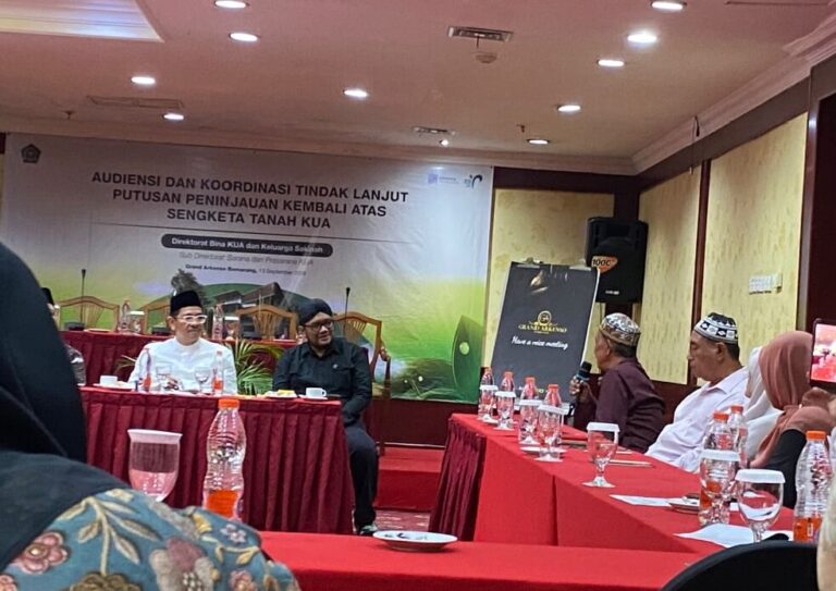 Audiensi dan Koordinasi Tindak Lanjut Putusan PK atas Sengketa Tanah KUA Sedati
