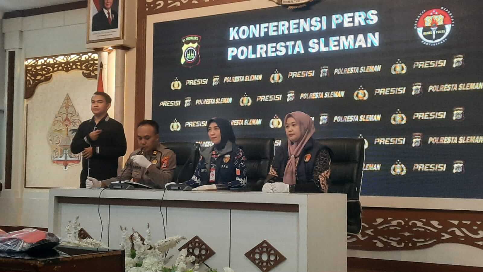 Konferensi pers Polresta Sleman