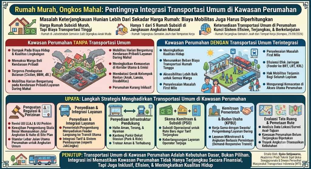 Rumah Terjangkau Harus Diikuti Transportasi Umum