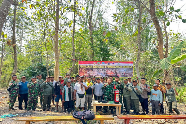 Perhutani KPH Blora Bersama Koramil Japah Perkuat Sinergi Cegah Karhutla