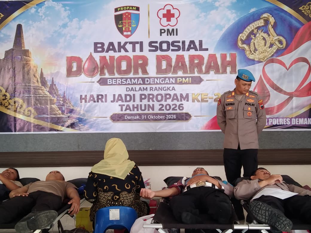 Donor darah Polres Demak