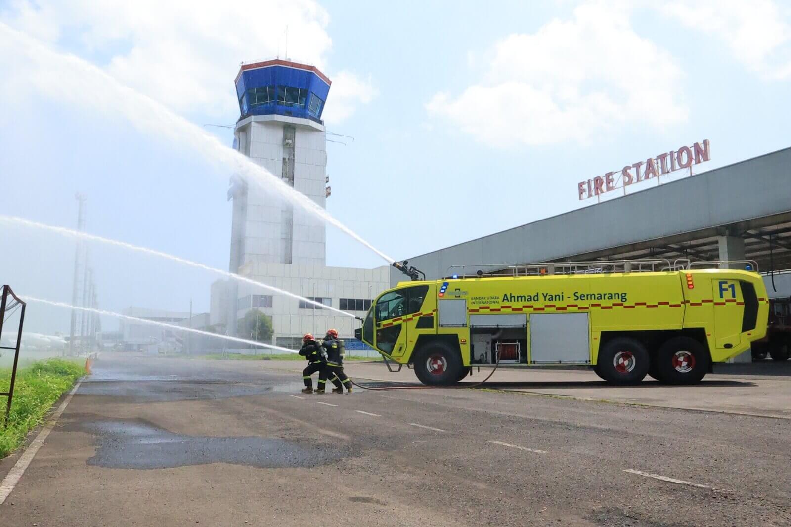 Bandara Ahmad Yani Semarang Latihan Kecelakaan Pesawat